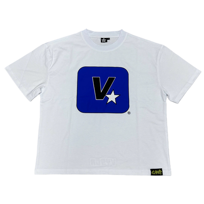 FIVE STARS TEE WHITE & BLUE